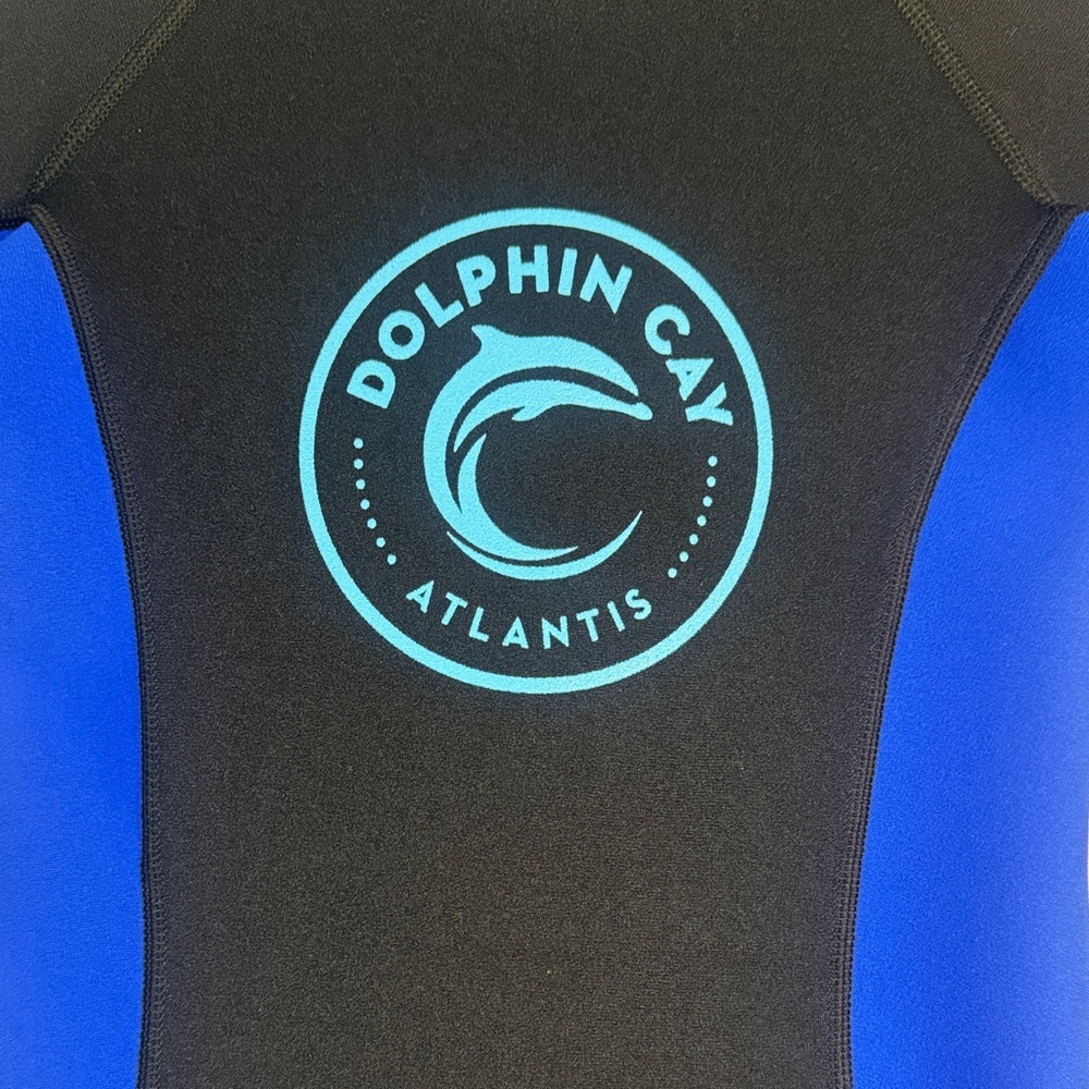 Kids Wetsuit/ Swimsuit - Black and Blue Bahamas Atlantis Dolphin Cay - Size 8 - Picture 2 of 8